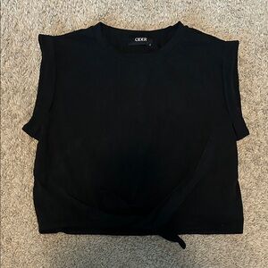 Cider Classic Black Crop Top